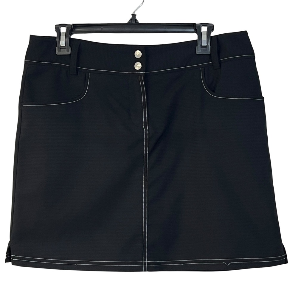 Adidas ClimaCool Womens Golf Skort Black Contrast Stitch Size 8 Mini Skirt